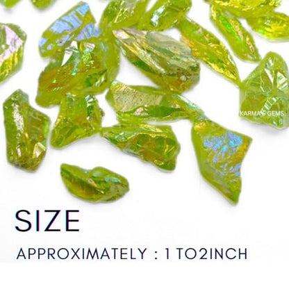 Crystals, Rocks, Jade, Crystals and Healing Stones, Witchcraft Supplies, Healing Crystals, Stones, Healing Stones, Rock Collection, Agate, Raw Stones (Apple Aura Quartz, 2 Pcs) - color: Apple Aura Quartz