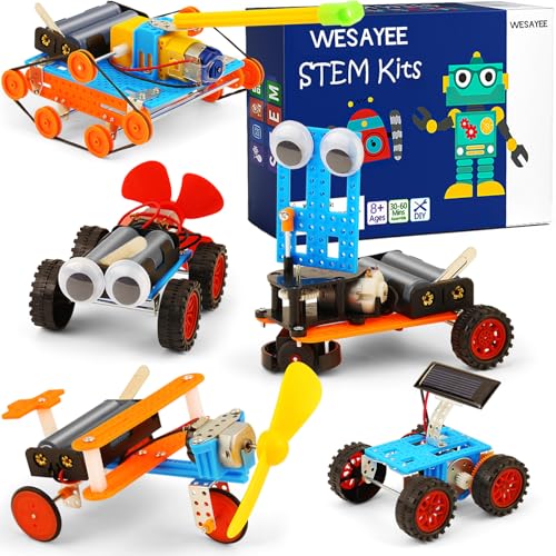STEM Science Kits for Kids 8-12, 5-in-1 STEM Toy Engineering Motor Car Kits