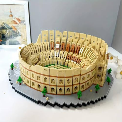 Italy Rome Colosseum Micro Brick Building Set (5594 Pieces) – Landmark Model Educational Toy Gift for Kids and Adults - color: Colosseum