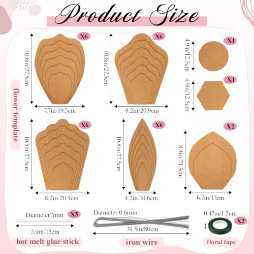 6 Colors Crepe Paper Kit 17 x 98 Inch, Red Rose Color Scheme - color: Red Rose Color Scheme
