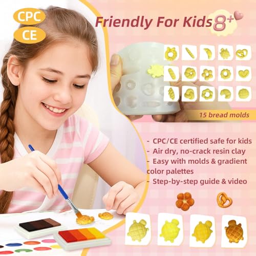 iLAND Craft Kits for Girls Ages 8-12 Fun Clay Bakery, Girls Birthday Gifts - style: Royal Clay Bakery w/ Light String
