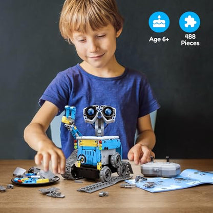 Mibido Robot Building Kit with Remote Control STEM Gifts for Boys Ages 8-13 - color: Blue