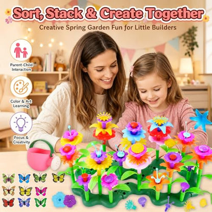 109pcs Flower Garden Building Toys Set - STEM Montessori Toys for Girls - size: Hyper Set - 109pcs