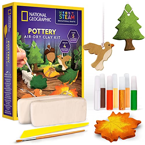 National Geographic Air-Dry Modeling Clay Arts and Crafts Kit for Kids - style: Air-dry Clay Pottery Kit