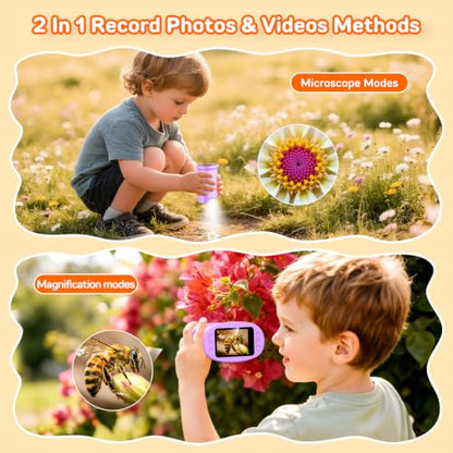 1000X Digital Handheld Microscope for Kids Portable Outdoor Toys & Gifts - color: Purple