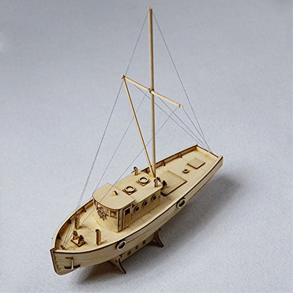 HAPYLY Scale DIY Hobby Wooden Ship Science Equipmen Assembly Model Boat Kits Sailing Boat Kit Decor Toy Gift (1:30) - size: 1:30