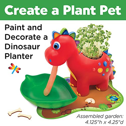 Creativity for Kids Dinosaur Self Watering Plant Pet, Kids DIY Kit, Dinosaur Crafts for Boys, Outdoor Summer Fun (Ages 6+) - style: Dinosaur