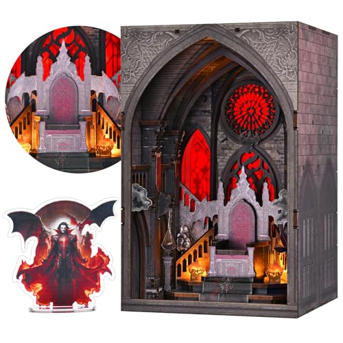 CCCDF Throne of Blood Book Nook Kit, 3D Wooden Puzzle with LED - color: Throne of Blood
