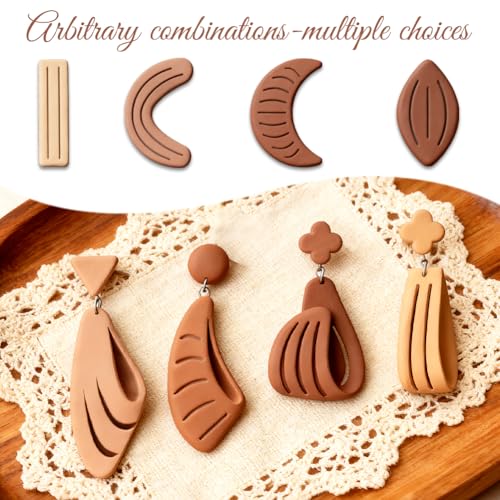 ORIGACH 18 Pcs Boho Texture Polymer Clay Cutters - style: Boho Leather