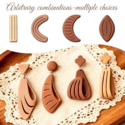 ORIGACH 18 Pcs Boho Texture Polymer Clay Cutters - style: Boho Leather