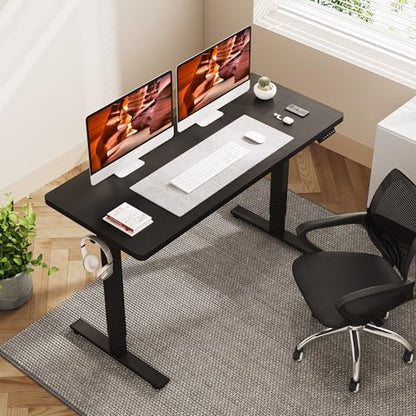 55''x 24'' Standing Desk Electric Adjustable for Home Office - color: Black, size: 5524