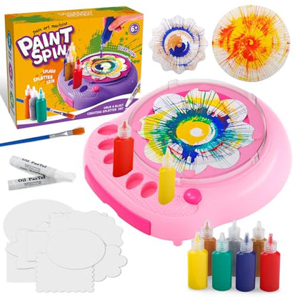 Spin Art Machine for Kids, Paint Spinner Arts & Crafts Kit for Ages 4-12 - color: Pink