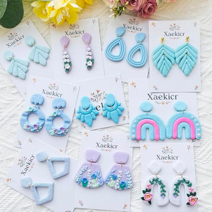Xaekicr Abstract Shapes Polymer Clay Cutters Set – Clay Cutters for Polymer Molds, Clay Earring and Versatile Tools - color: 2P color