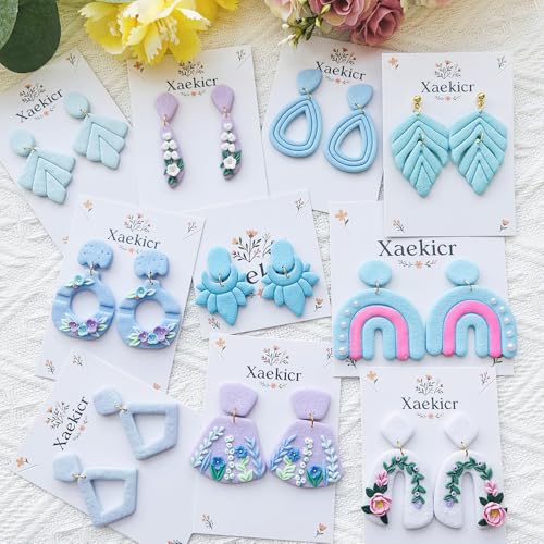 Xaekicr Abstract Shapes Polymer Clay Cutters Set – Clay Cutters for Polymer Molds, Clay Earring and Versatile Tools - color: 2P color