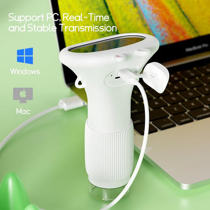 1000X Microscope for Kids, 2'' Screen Kids Wonder Quest Microscope Camera, Digital Handheld Microscope, Educational Kids Magnifying Glass, Christmas Birthday Gifts for Age 3 4 5 6 7 8 9 10- White - color: White