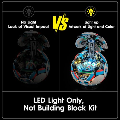LED Light Kit Compatible with Lego 43019 Editions Sets Soccer Ball Set, Light Kit for Lego 43019 Building Blocks Model, Not Included The Model Set - color: 43019 Soccer Ball Set