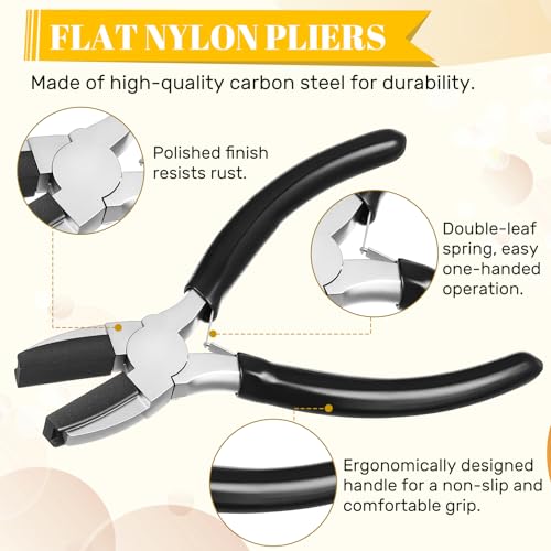 Mudder 2 Pcs Jewelry Making Tool 6 in 1 Bail Making Plier,Black - color: Black