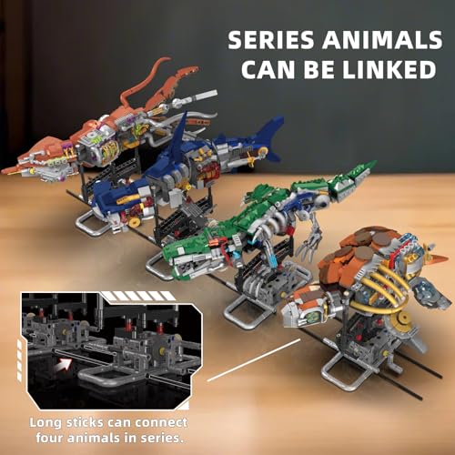Mechanical Crocodile Building Set with LED Lights for Boys 8-12+ - color: Crocodile