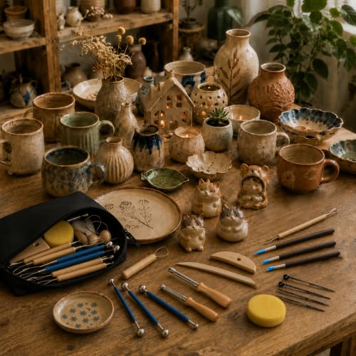 39PCS Pottery Tools Kit, Ceramic Tools, Clay Sculpting Tools (39Pcs) - color: 39Pcs
