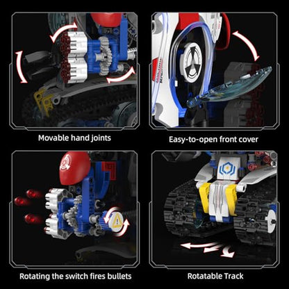 5 in 1 Robot Building Set with LED Display for Boys Kids Ages 8-12