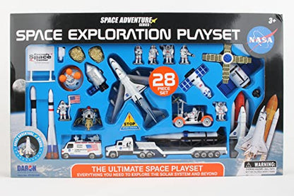 Space Shuttle with Kennedy Space Center Sign 28 Piece - style: 28pc Space Mission