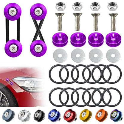 BFXM Universal Bumper Clips, Front Rear Bumper Quick Release Kit - color: Purple, size: 2set