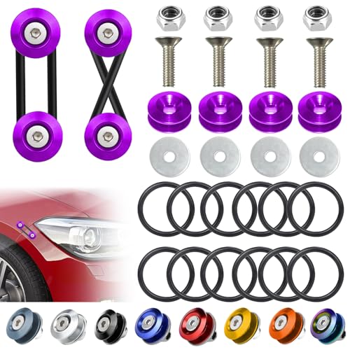 BFXM Universal Bumper Clips, Front Rear Bumper Quick Release Kit - color: Purple, size: 2set