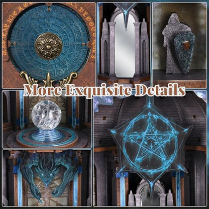 CCCDF Circle of Magic Book Nook Kit,Book Nook Magic Library with LED - color: Circle of Magic