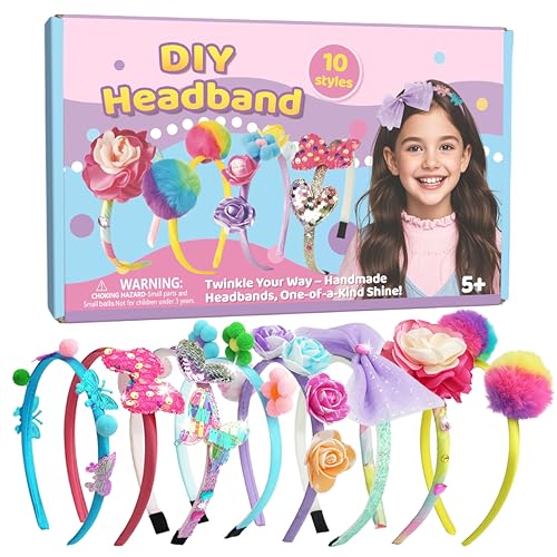 Ambesi DIY Headband Making Kit for Girls Ages 5-12 - Arts & Crafts Gift Set