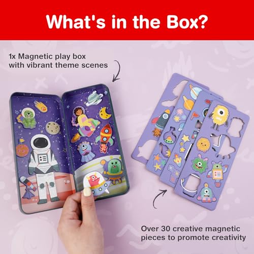 Magnetic Puzzle Box for Kids Ages 3-5, Space Travel Puzzle Game - color: Space Adventure