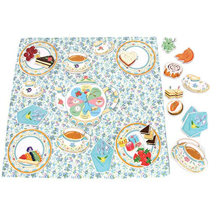 eeBoo Tea Party Spinner Game, Social Skills Game, Ages 3+, 2-4 Players - style: Tea Party