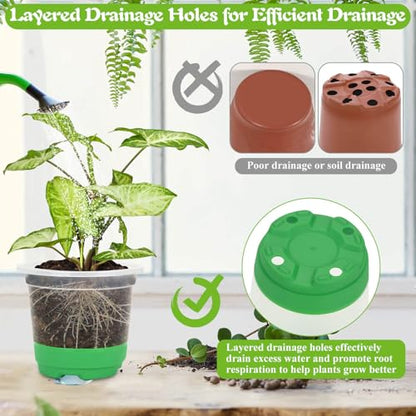 Caffox 51PCS Reusable Seed Starter Kit Includes 26 Packs 3 Sizes Clear Nursery Pots with Silicone Base, Repotting Mat, Gardening Gloves, Plant Labels and Seedling Tools for Easy Transplant - size: Assorted Sizes Clear Nursery Pots