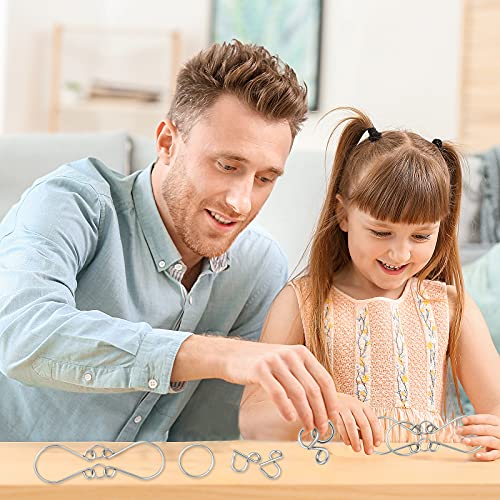 IQ Toys, Metal IQ Puzzle Set of 24, IQ Test Mind Game Toys Brain Teaser Metal Wire Puzzles Magic Trick Toy