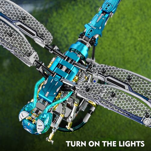 Mechanical Dragonfly Building Blocks for Adults - color: Blue