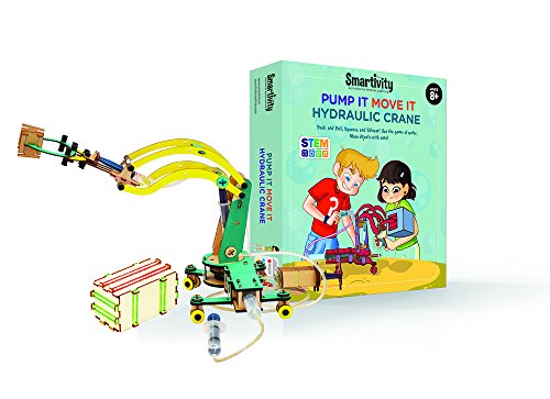 Smartivity Pump It Move It Hydraulic Crane - S.T.E.M., S.T.E.A.M. learning, Ages 8 Years and Up