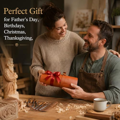 26Pcs Wood Carving Kit for Beginners, Perfect Woodworking Gifts for Men