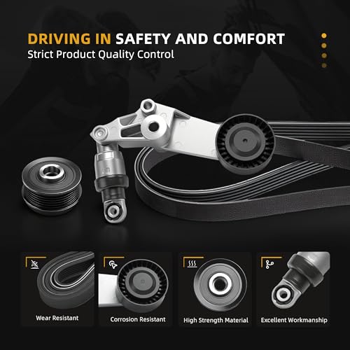 Belt Tensioner Serpentine Belt Idler Pulley Kit #38286 166200W090 8935 - size: for Corolla 1998-2002