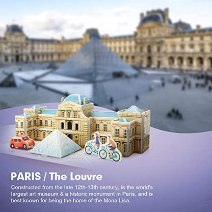 CubicFun 3D Puzzles for Kids Ages 8-10 Pairs Cityline - style: 2 CITY LINE PARIS