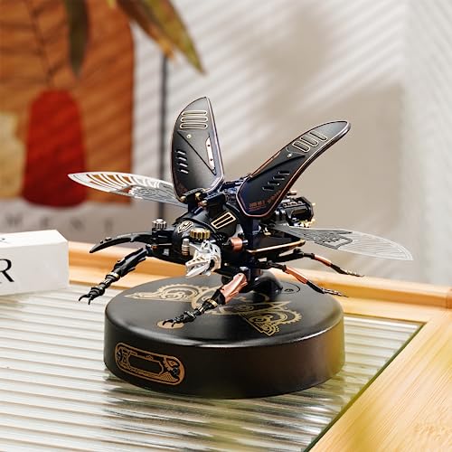 3D Metal Puzzles for Adults, DIY Model Kits to Build, 115 Pieces Mechanical Puzzle Stag Beetle, STEM Toy, for Adults（Stag Beetle）