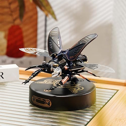 3D Metal Puzzles for Adults, DIY Model Kits to Build, 115 Pieces Mechanical Puzzle Stag Beetle, STEM Toy, for Adults（Stag Beetle）