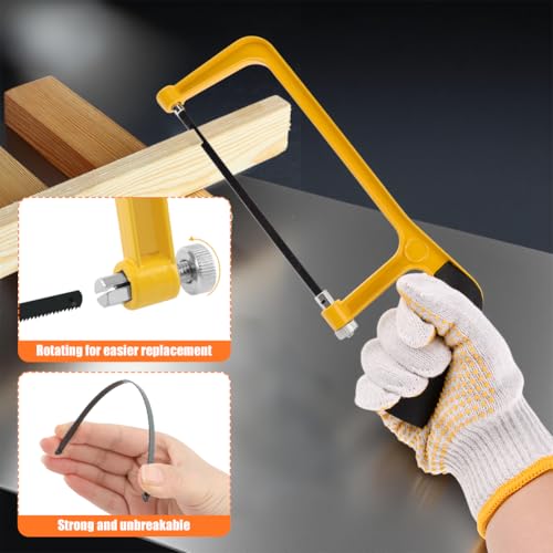 6 Inch Mini Hacksaw and Mitre Block Set - color: Yellow