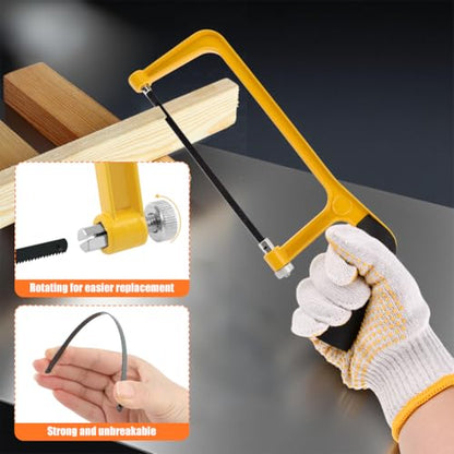 6 Inch Mini Hacksaw and Mitre Block Set - color: Yellow