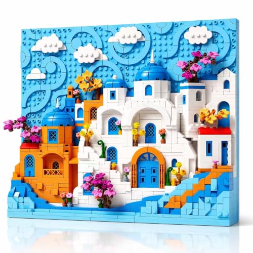Micro Building Blocks Santorini World Architecture Collectible Model Kit
