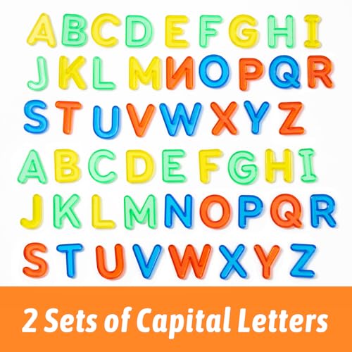 52 Pcs Plastic Capital Letters, 2 Sets of Capital Letters - color: Capital Letters