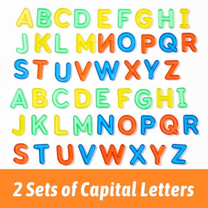 52 Pcs Plastic Capital Letters, 2 Sets of Capital Letters - color: Capital Letters