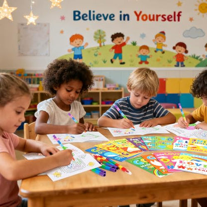 BenLouis 24 Pcs Bible Verses Mini Coloring Books for Kids Party Favors - style: Bible