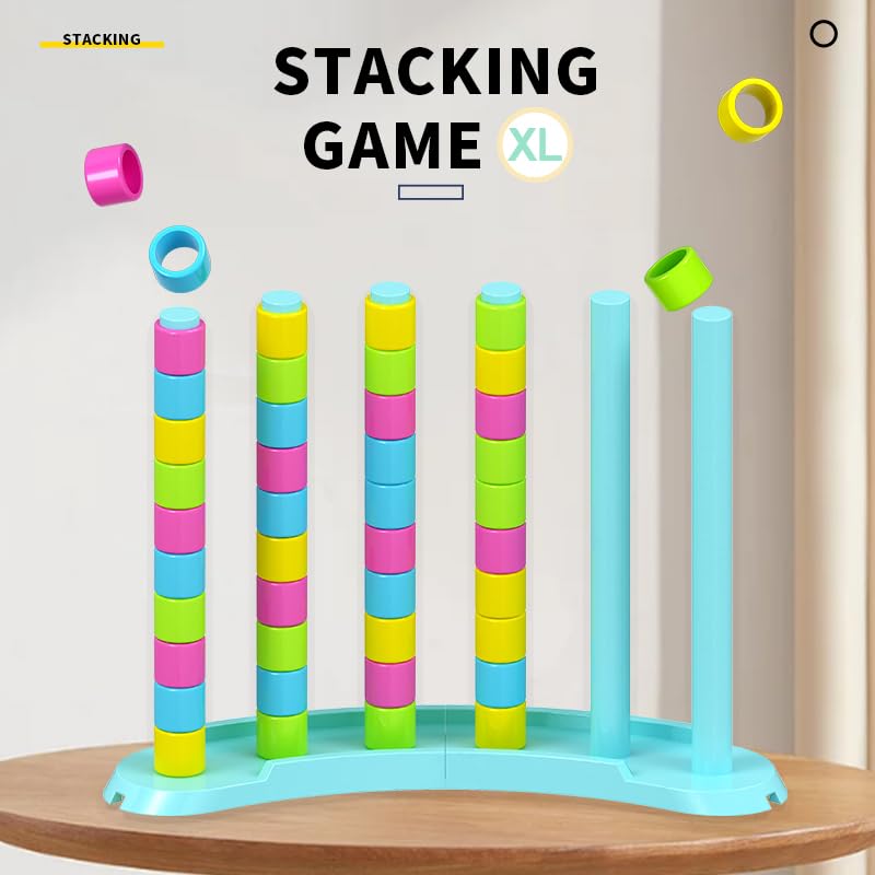 Color Matching Stacking Game, Fast Pattern Challenge for 2 Players+ - size: XL-1 Pack Stacking Game