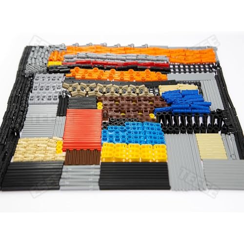 TEESE 884pcs Axle-Pin-Chainlink-Connectors-Bricks-Set, Compatible with Technic-Parts, for STEM-MOC-EV3-Project-Bulk-Blocks(Random Color)