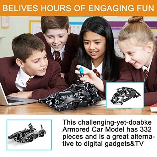 Erector Sets for Boys Age 8 9 10 11 12-16 and Older, 332 Pcs Batman Model Car Building Set for Kids Ages 8-12 Year and Up Metal STEM Educational Toy for Kids Boys Girls or Adults - style: Batmobile Model