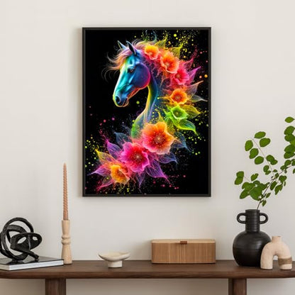 Okarina Diamond Art Kits for Adults & Beginners, Horse Diamond Painting Kit - color: HMDPUS-26104